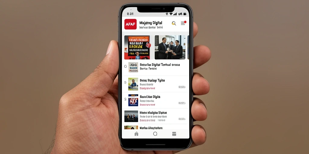 Tampilan antarmuka AFAF yang memenuhi kebutuhan Majalah Digital.