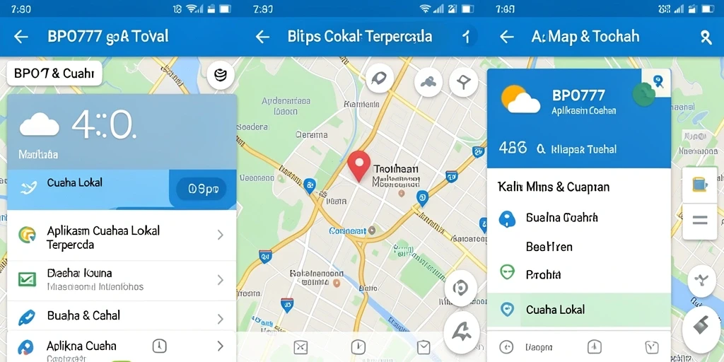 Antarmuka BPO777 menampilkan ramalan cuaca terbaru dengan jelas.