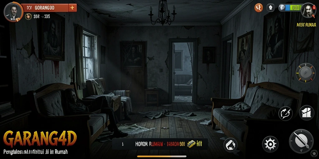Screenshot utama GARANG4D menampilkan suasana menyeramkan dari Horor Rumah.