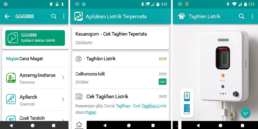 Tampilan antarmuka GGG888 untuk cek tagihan listrik yang sederhana dan informatif.