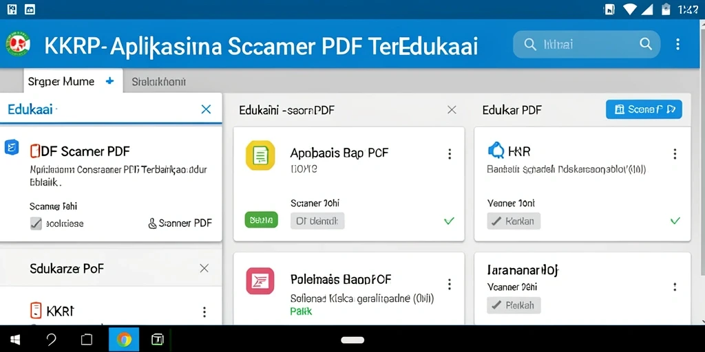 Antarmuka sederhana dan intuitif aplikasi Scanner PDF KKRP.