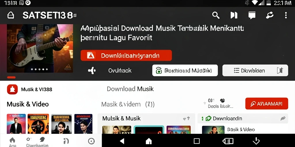 Screenshot antarmuka SATSET138 menunjukkan kemudahan penggunaan aplikasi Download Musik.