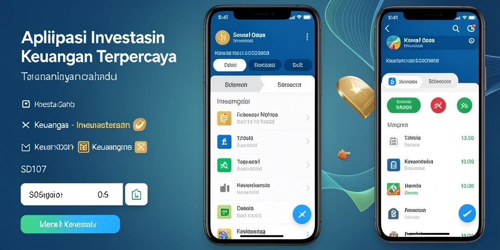 Screenshot antarmuka aplikasi SD107 yang menampilkan fitur Investasi.