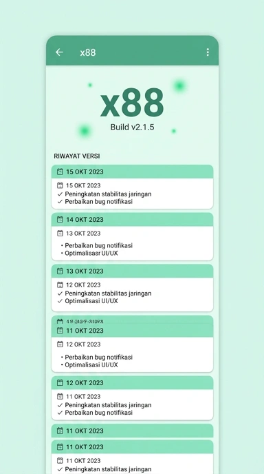 Riwayat Versi x88 untuk Pengguna Android